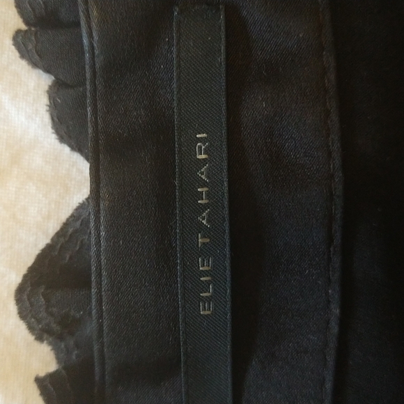 Elie Tahari Brown Ruffled/Pleated Collar Silk Blouse - Picture 10 of 11